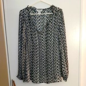 Allison Taylor Monochrome Patterned Blouse